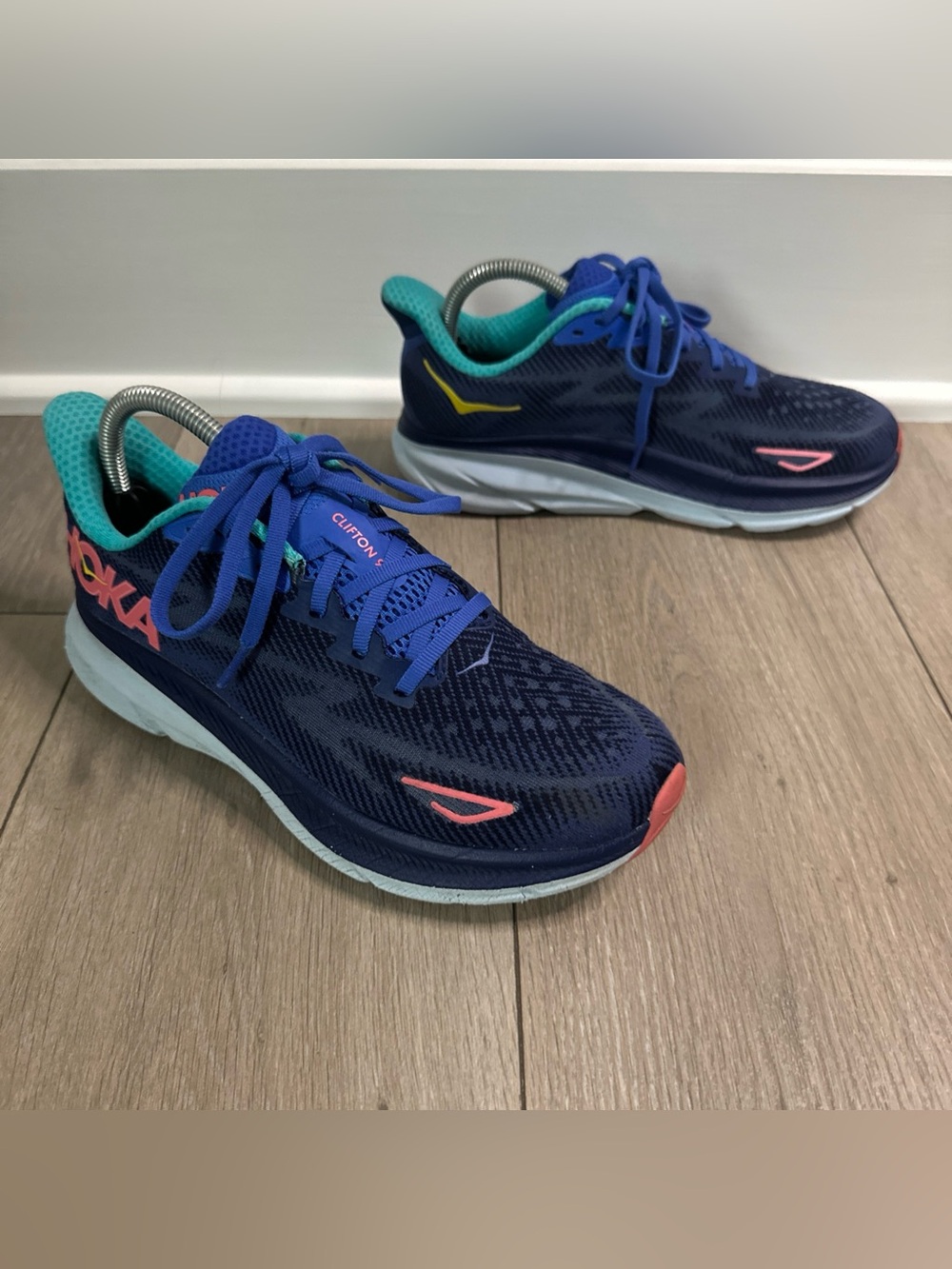 Hoka One One Clifton 9 Women's Size 8B Navy Blue Running Shoes 1127896 BBCRM